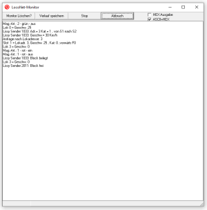 Bild LocoNet-Monitor