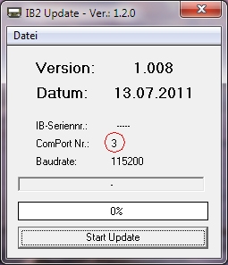 IB II Winupdate COMPORT